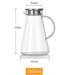 Meturas 1800ML Dayanıklı Vakumlu Cam Sürahi Metal Süzgeç ve Kapaklı - Görsel 5
