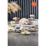 Enza Ahenk 6'lı Porselen Fincan Takımı