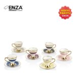 Enza Ahenk 6'lı Porselen Fincan Takımı - Görsel 3