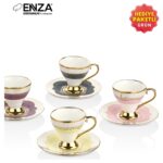 Enza Ahenk 6'lı Porselen Fincan Takımı - Görsel 5