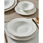 Güral Porselen Carmina 24 Parça 6 Kişilik Bone Boya File Yemek Takımı