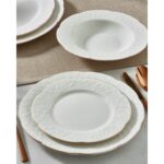 Güral Porselen Carmina 24 Parça 6 Kişilik Bone Boya File Yemek Takımı - Görsel 2