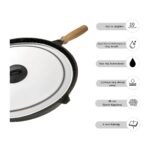 Amboss Vento Döküm 36 cm Kapaklı Balık Tavası - Görsel 2