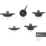 Karaca Bio Granit Blue Stone 9 Parça Tencere Seti - Görsel 2