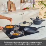 Karaca Bio Granit Blue Stone 9 Parça Tencere Seti - Görsel 3