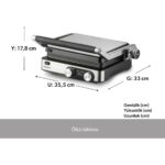 Homend Grilliant 1340H Inox Gövde Döküm Plaka Tost ve Izgara Makinesi - Görsel 2