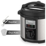 Elektrikli Düdüklü Tencere Siyah Hpc-02, Pratik ve Modern Mutfak Gereci - Görsel 3