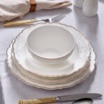 Evaliza Lace Gold 85 Parça 12 Kişilik Yemek Takımı - Görsel 4