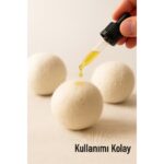 Fionze Çamaşır Yün Kurutma Topu ve Koku Seti – Kurutma Makinesi Için – 4 Adet Doğal Top + 2 Adet Koku - Görsel 5