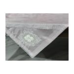 Çeyiz Diyarı Fransız Güpürlü Saten Kardelen Tek Bohça Pudra - Görsel 3