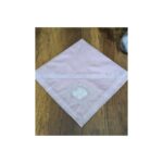 Çeyiz Diyarı Fransız Güpürlü Saten Kardelen Tek Bohça Pudra - Görsel 5