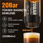 Taşınabilir Espresso Makinesi V2 Siyah 20BAR, Pratik ve Şık Kahve Deneyimi - Görsel 3