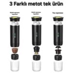 Taşınabilir Espresso Makinesi V2 Siyah 20BAR, Pratik ve Şık Kahve Deneyimi - Görsel 4