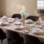 Evaliza Moon Gold 85 Parça 12 Kişilik Yemek Takımı