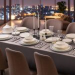 Evaliza Moon Platin 85 Parça 12 Kişilik Yemek Takımı