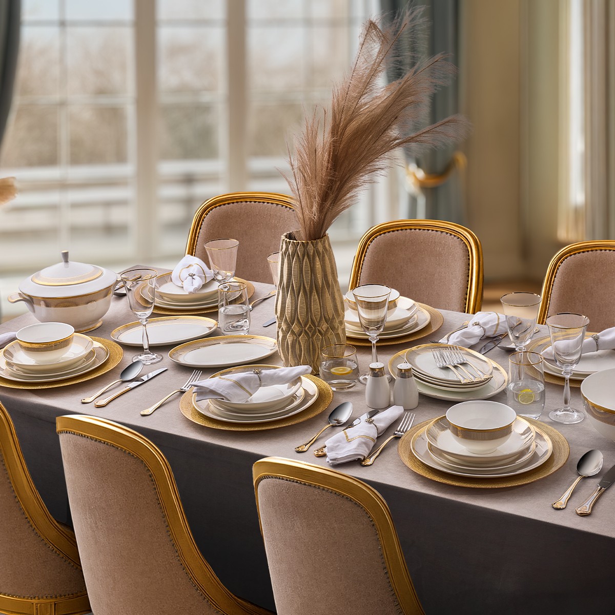 110001226829105.jpg Evaliza Viyana 60 Parça 12 Kişilik Yemek Takımı - Görsel 1