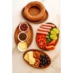 Masal Design Boiselle Ahşap (1.sınıf Kalite Kayın Ağacı ) 4 Parça Kahvaltı Takımı, Kahvaltılık, Sunumluk