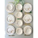 Yiğit Seramik Züccaciye Sarı Çiğdem 6 Kişilik 24 Parça Yemek Takımı