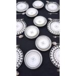 Yiğit Seramik Züccaciye Siyah Elips Model 6 Kişilik 24 Parça Yemek Takımı - Görsel 3