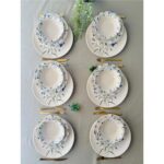 Yiğit Seramik Züccaciye Mavi Çiğdem 6 Kişilik 18 Parça Yemek Takımı - Görsel 2