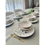 Yiğit Seramik Züccaciye Mavi Çiğdem 6 Kişilik 18 Parça Yemek Takımı - Görsel 3