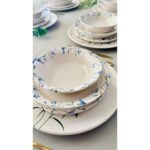 Yiğit Seramik Züccaciye Mavi Çiğdem 6 Kişilik 24 Parça Yemek Takımı - Görsel 2