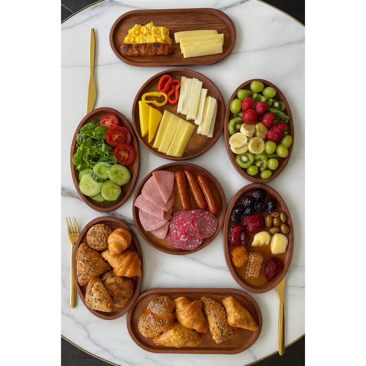 110001227064430.jpg Masal Design Hawria Ahşap ( 1.sınıf Kalite Kayın Ağacı ) 8 Parça Kahvaltı Takımı, Kahvaltılık, Sunumluk - Görsel 1