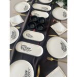 Yiğit Seramik Züccaciye Siyah Palmiye 6 Kişilik 14 Parça Kahvaltı Takımı (2) - Görsel 2