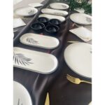 Yiğit Seramik Züccaciye Siyah Palmiye 6 Kişilik 14 Parça Kahvaltı Takımı (2) - Görsel 3
