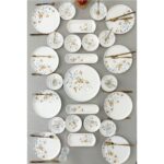 Çiğdem Model 8 Kişilik 25 Parça Kahvaltı Takımı Kahvaltı Seti[ Sarı 8]