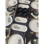 Yiğit Seramik Züccaciye Siyah Palmiye 6 Kişilik 20 Parça Kahvaltı Takımı (2) - Görsel 3