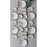 Yiğit Seramik Züccaciye Akasya 6 Kişilik 21 Parça Kahvaltı Takımı