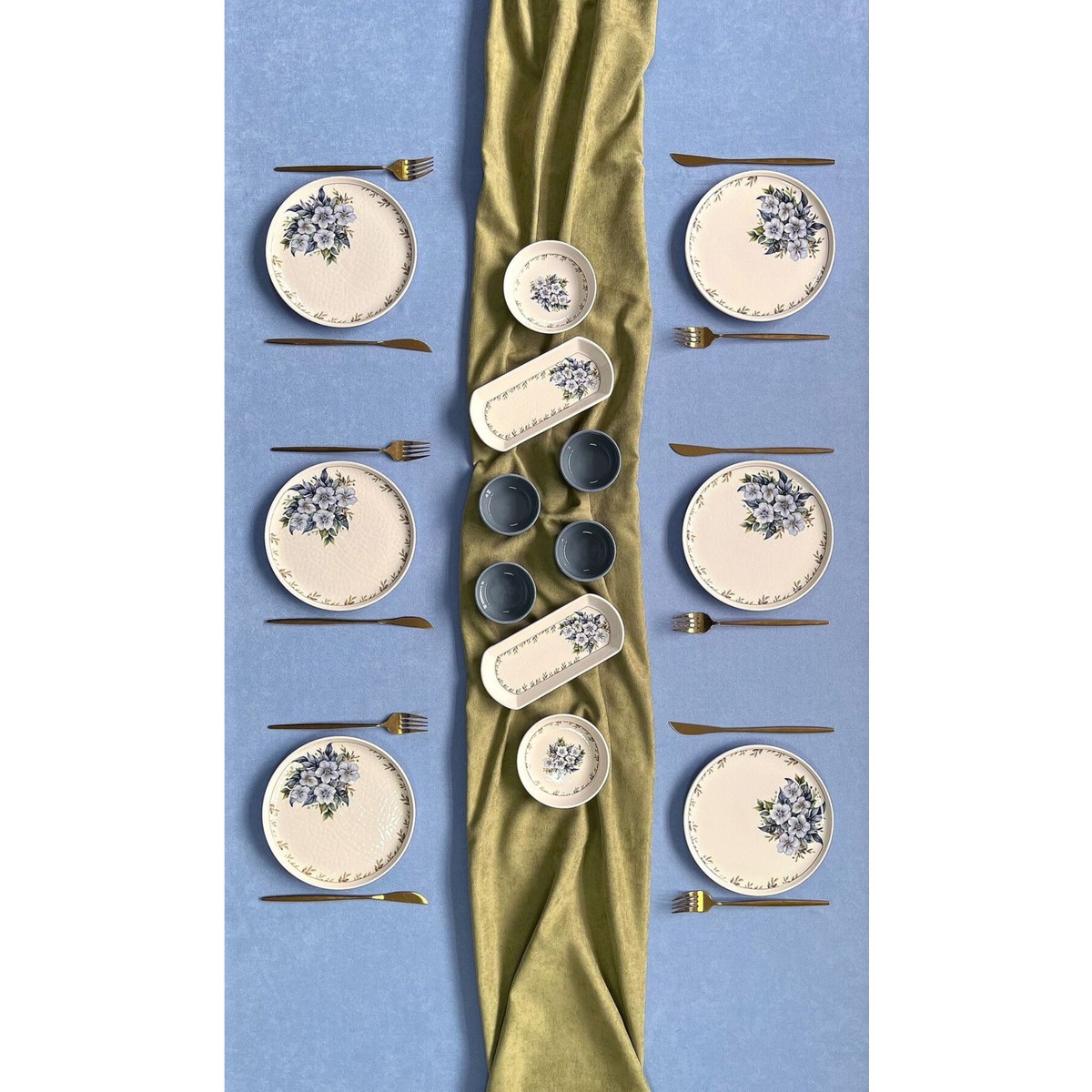 110001227163519.jpg Yediveren Çiçeği 6 Kişilik 14 Parça Kahvaltı Takımı - Görsel 1