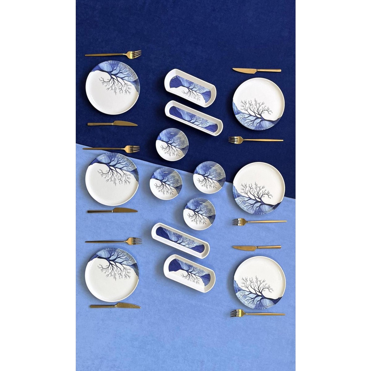 110001227164615.jpg Hayat Ağacı 6 Kişilik 14 Parça Kahvaltı Takımı - Görsel 1