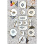 Etnik Desen Siyah 6 Kişilik 14 Parça Kahvaltı Takımı**1**