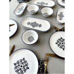 Etnik Desen Siyah 6 Kişilik 14 Parça Kahvaltı Takımı**1** - Görsel 2