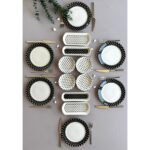 Yiğit Seramik Züccaciye Elegance Puantiye 6 Kişilik 14 Parça Kahvaltı Takımı