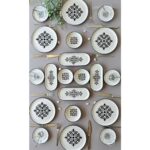 Yiğit Seramik Züccaciye Siyah Isırgan 1 Model 6 Kişilik 20 Parça Kahvaltı Takımı