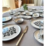 Yiğit Seramik Züccaciye Siyah Isırgan 1 Model 6 Kişilik 20 Parça Kahvaltı Takımı - Görsel 2