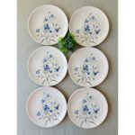 Yiğit Seramik Züccaciye Mavi Çiğdem 6 Adet 25 cm Servis Sunumluk