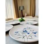 Yiğit Seramik Züccaciye Mavi Çiğdem 6 Adet 25 cm Servis Sunumluk - Görsel 2