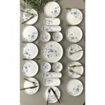 Çiğdem Blue Model 12 Kişilik 21 Parça Kahvaltı Takımı Kahvaltı Seti[ Mavi 12]