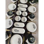 Yiğit Seramik Züccaciye Siyah Palmiye 6 Kişilik 20 Parça Kahvaltı Takımı - Görsel 2