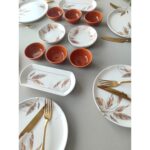 Areyma Kahverengi Çiçekler 6 Kişilik 16 Parça Kahvaltı Takımı - Görsel 2