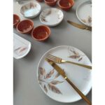Areyma Kahverengi Çiçekler 6 Kişilik 16 Parça Kahvaltı Takımı - Görsel 3