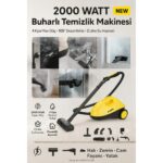 Woodhub Güçlü 2000W Buharlı Temizlik Makinesi, 2l Su Hazneli, 4 Kpa Basınç, 105° Dezenfekte - Görsel 2