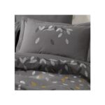 Mulvxurg  URG02  Çift Kişilik Poplin Premium Nakışlı Nevresim Lidia Gri (Mulvix) - Görsel 3