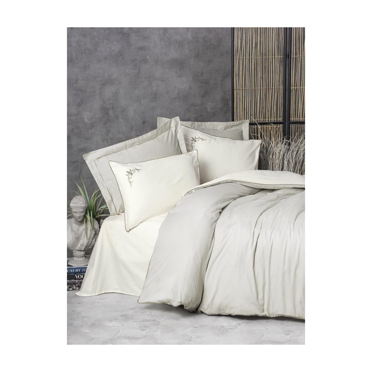 110001227625005.jpg Mulvxurg URG02 Çift Kişilik Elit Saten Nevresim Takımı Teresa Bej (Mulvix) - Görsel 1