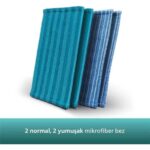 Woodhub Çok Renkli Mikrofiber Ped Seti, 4'lü, Temizlik ve Bakım Için Uygun - Görsel 3