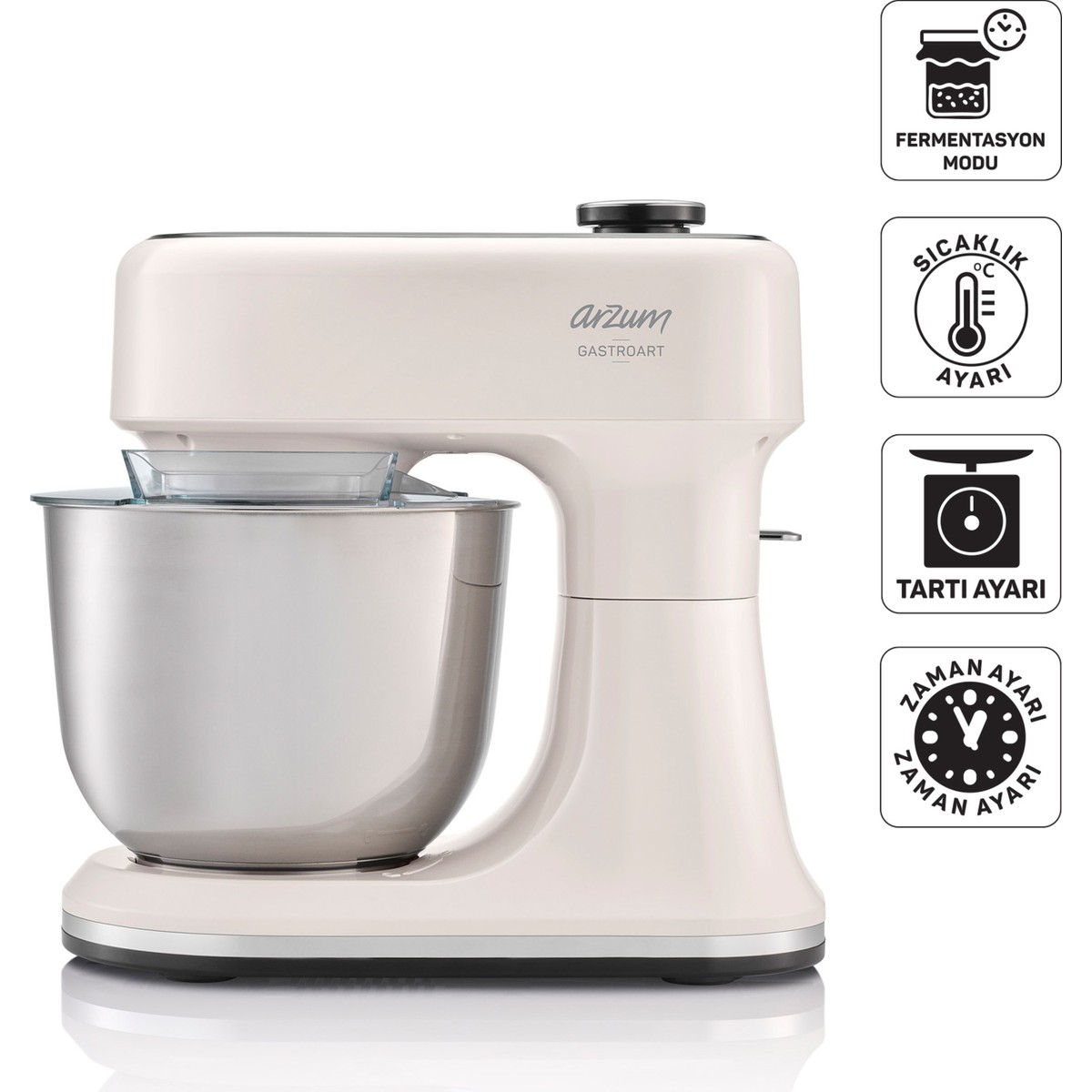110001228009875.jpg Arzum Gastroart Stand Mikser - Krem - AR1190 - Görsel 1